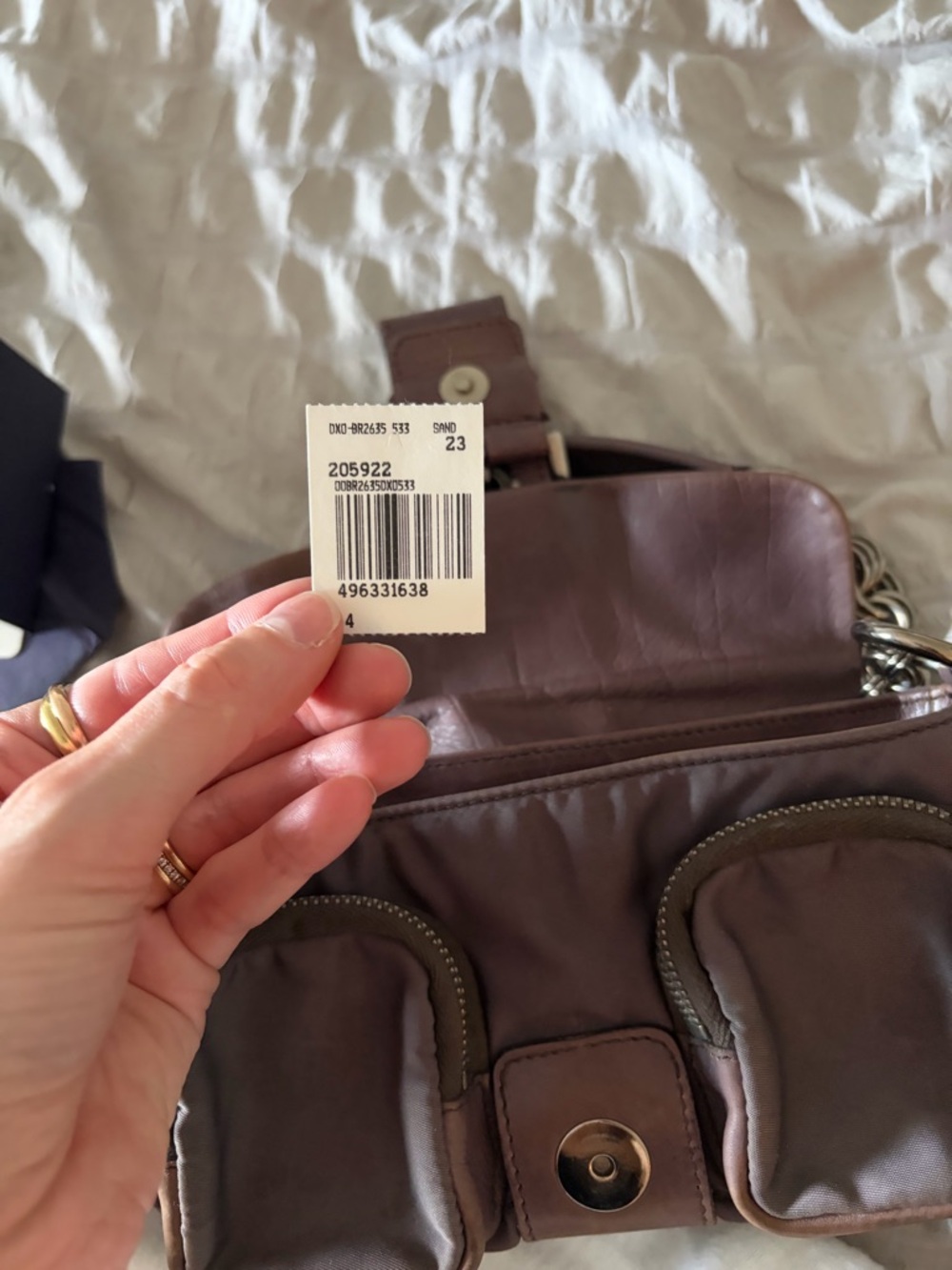 Prada Mini Shoulder Bag in Mauve Brown with Silver Hardware 8x6x2 inches - Picture 6 of 12